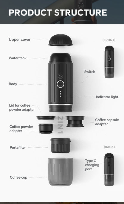 The Nesty HOME™ Portable Coffe Machine